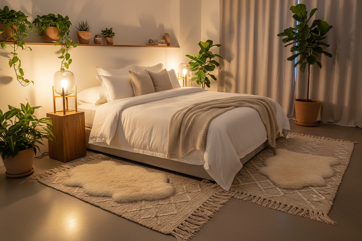 A warm bedroom after a Readyfy setup